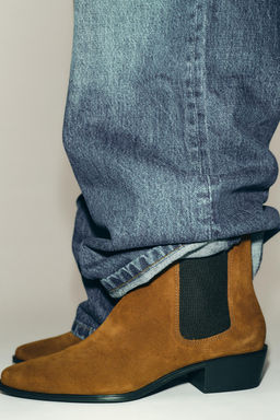 SPLIT SUEDE CHELSEA ANKLE BOOTS - Zara фото 2