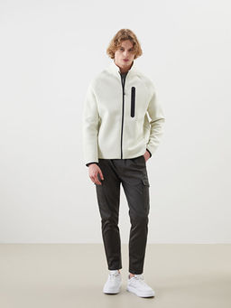 Dik Yaka Uzun Kollu Erkek Fermuarl? Sweatshirt
