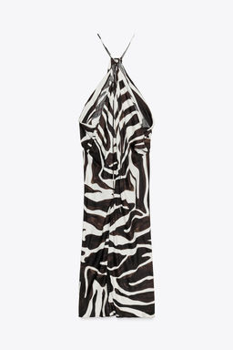 ZW COLLECTION ANIMAL PRINT HALTER DRESS - Zara фото 9