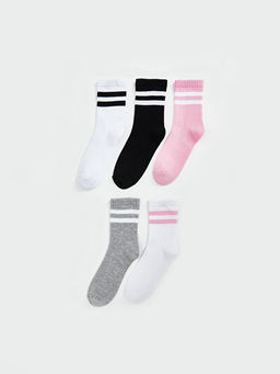 ?izgili K?z ?ocuk Soket ?orap 5li