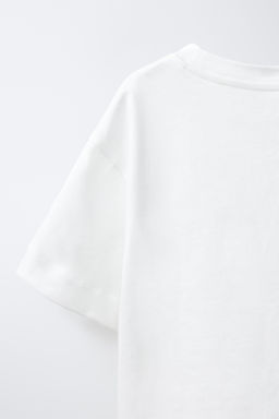 CAMISETA TEXTO STRASS / Blanco - Zara фото 4