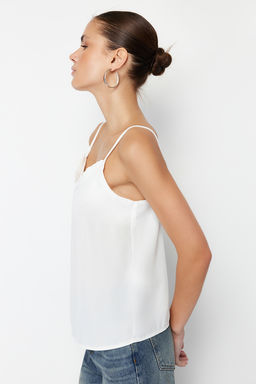 Ekru Yakas? F?rf?rl? Ask?l? Dokuma Bluz TWOSS24BZ00157 - Trendyolmilla фото 3