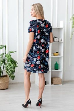 Платье женское из велюра с коротким рукавом Карина - Амадэль фото 5