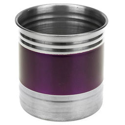 Банка для сыпучих продуктов из нержавеющей стали 0,7л, д10см, h10,5см, крышка пластмассовая с пароотводом, цветной корпус, фиолетовый, в коробке (Китай) - Домашняя мода фото 2