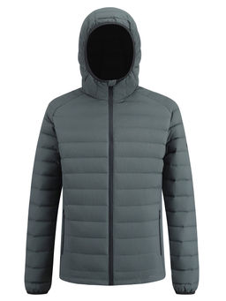 Куртка мужская стёганая с капюшоном с графеновой подкладкой цвета хаки 9623_1Kh