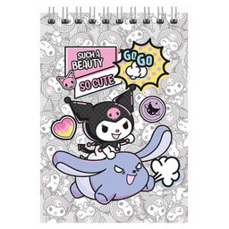 Блокнот А5 "Kuromi FLY", 60 л, клетка, обложка картон 200 гр/м2, 141*201 мм