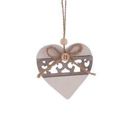 Украшение новогоднее "Сердце", L8 W0,7 H8,5 см, 2в.