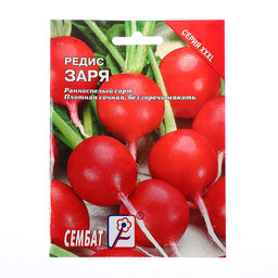 Цена за 2 шт. Семена Редис «Заря», XXXL, «Сембат», 10 г