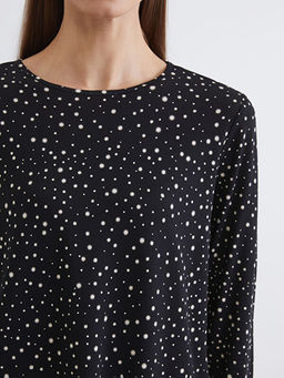 Bisiklet Yaka Desenli Bluz