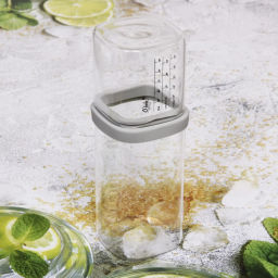 Банка для продуктов стеклянная 700мл "Olala" с мерный стаканом