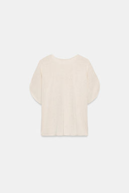 TOP R?STICO MANGA CAPA / Beige claro - Zara фото 7