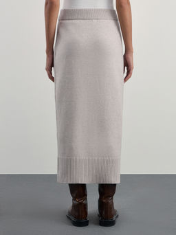 Вязаная юбка карандаш с разрезом / Zarina  фото 4