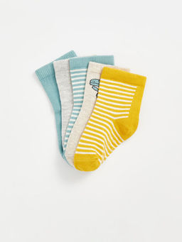 ?izgili Erkek Bebek Soket ?orap 5li