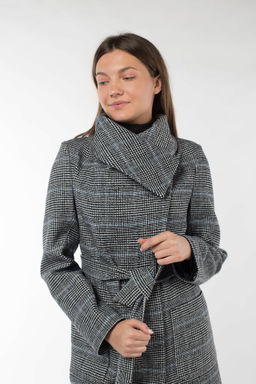 01-10186 Пальто женское демисезонное (пояс) - El podio фото 7