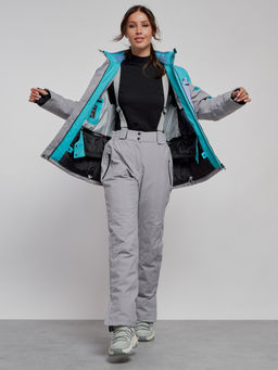 Горнолыжная куртка женская зимняя зеленого цвета 2319Z - Chunmai фото 10