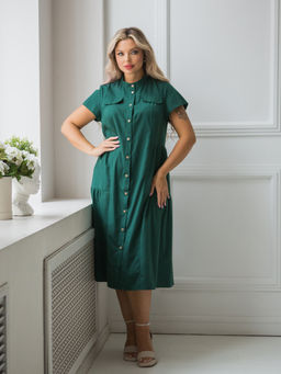 Платье 1338 темно-зеленый
