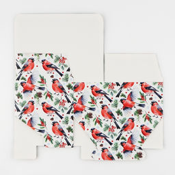 Коробка подарочная новогодняя складная «Снегири», 18×12×7 см