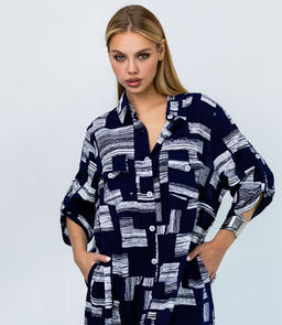 Платье #БШ2509, тёмно-синий