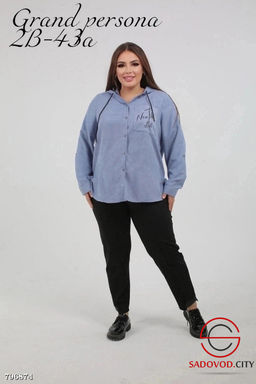 Стильная рубашка выполнена из микровельвета - Bruno фото 2