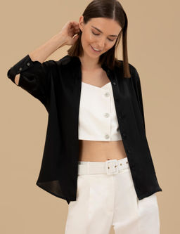 Siyah Comfort Fit Saten G_mlek - Pierre cardin фото 4