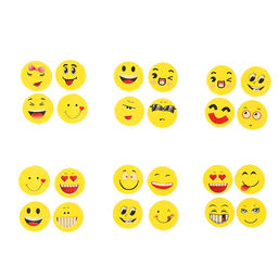 Набор ластиков фигурных Веселые смайлы 4шт в блистере микс