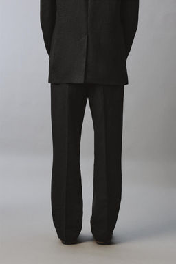 PANTAL?N TRAJE TWILL 100% LINO AARON LEVINE X ZARA / Negro  фото 3