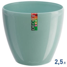 Горшок для цветов ДЕКО ТВИН 2,5л, цвет Нефрит (ДЕК 2,5 НЕФ) - Крассула фото 2
