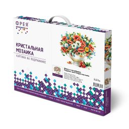 Кристальная (алмазная) мозаика ФРЕЯ ALPD-002 на подрамнике Маки и незабудки 40 х 30 см
