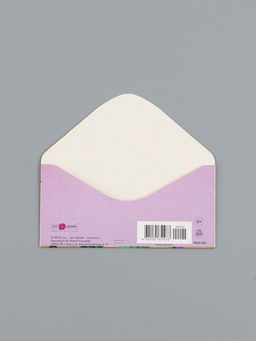 Цена за 10 шт. Конверт для денег Поздравляем!, сирень, 16,5 х 8 см