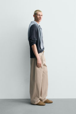 JERSEY CUELLO PANADERO LINO - LANA / ?ndigo oscuro - Zara фото 4