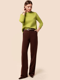 VILATTE / Укороченный джемпер из пряжи с кашемиром  фото 5