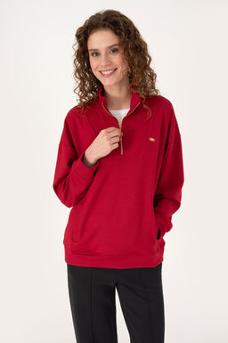Kad_n Koyu Frambuaz Sweatshirt