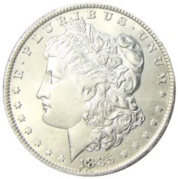 1 доллар 1885 года O США Доллар Моргана