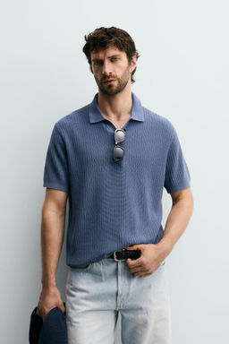 POLO PUNTO REGULAR FIT ESTRUCTURA / Celeste lavado - Zara фото 2