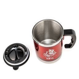 LR04-31 термокружка LARA - 400мл, высота 11см, диаметр 8см, стальная внутренняя поверхность  фото 3