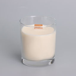 Свеча в стакане с деревянным фитилем и крышкой «Марокканский апельсин», из соевого воска