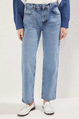 Mavi Normal Bel Duz Kesim Comfort Straight Jeans TWOSS25JE00100 - Trendyolmilla фото 3