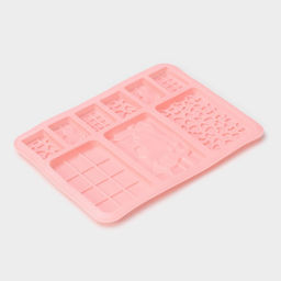 Цена за 2 шт. Форма для шоколада Доляна Шоколадное ассорти, силикон, 20?15 см, 9 ячеек, розовая  фото 4