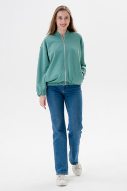 Бомбер из коттон фита мята - Амадэль фото 23