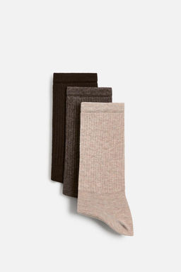 PACK OF 3 RIBBED SOCKS
