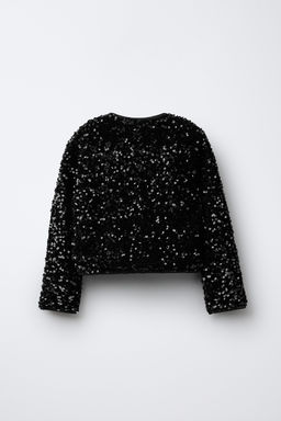 SEQUINNED BOLERO WITH BOW - Zara фото 2