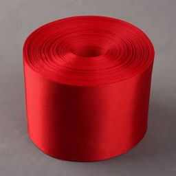Лента атласная, 100 мм, 100±5 м, красная