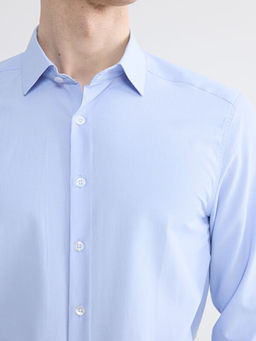 Slim Fit ?izgili Poplin Erkek G?mlek