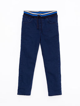 Beli Lastikli Polar Astarl? Erkek ?ocuk Jean Pantolon