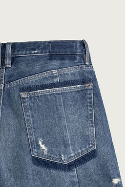 BERMUDA DENIM BAGGY FIT COSTURAS / Azul - Zara фото 6