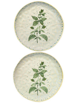 Набор тарелок 2 пр. 21,5*21,5*2,5 см Лимонная мята, рельефная, фарфор - Elan gallery фото 3