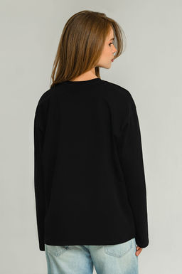 Арт. 12701/1 Лонгслив оверсайз 42-52 (6 шт) Цвет:черный