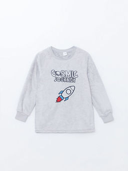 Bisiklet Yaka Pel?? Erkek ?ocuk Pijama Tak?m?