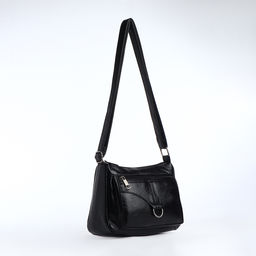 Сумка женская кросс-боди на молнии, 28×8.5×15 см, чёрная