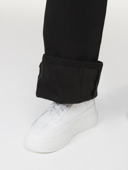 Джинсы-трубы утеплённые для девочек - СИНЯЯ МОДА фото 4